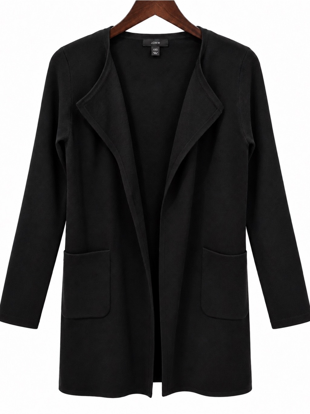 J.Crew Black Cardigan XXS 30% Merino Wool, 35% Cotton, 35% Polyester